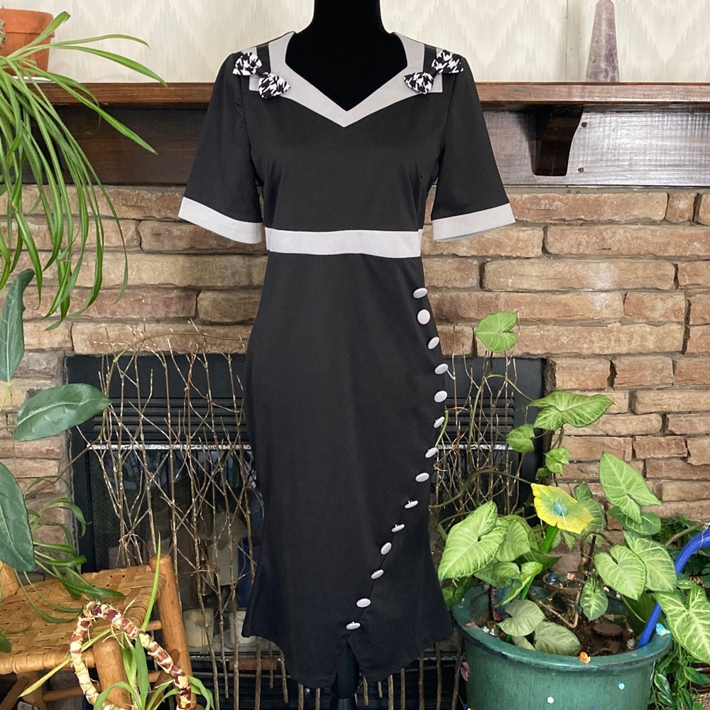 Elegant Black and Grey Dress